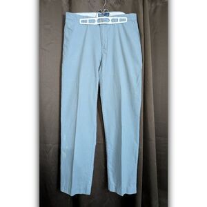 Polo by Ralph Lauren Men Suffield Fit Pants Flat Front Light Blue Size 34x32